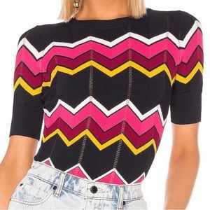 Cinq a Sept Chevron Top